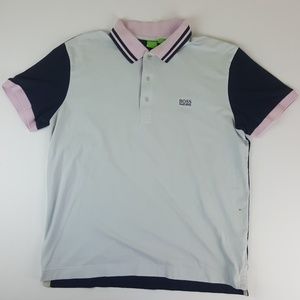 Hugo BOSS Green Tag  2 Tone Short Sleeve Polo NHLP